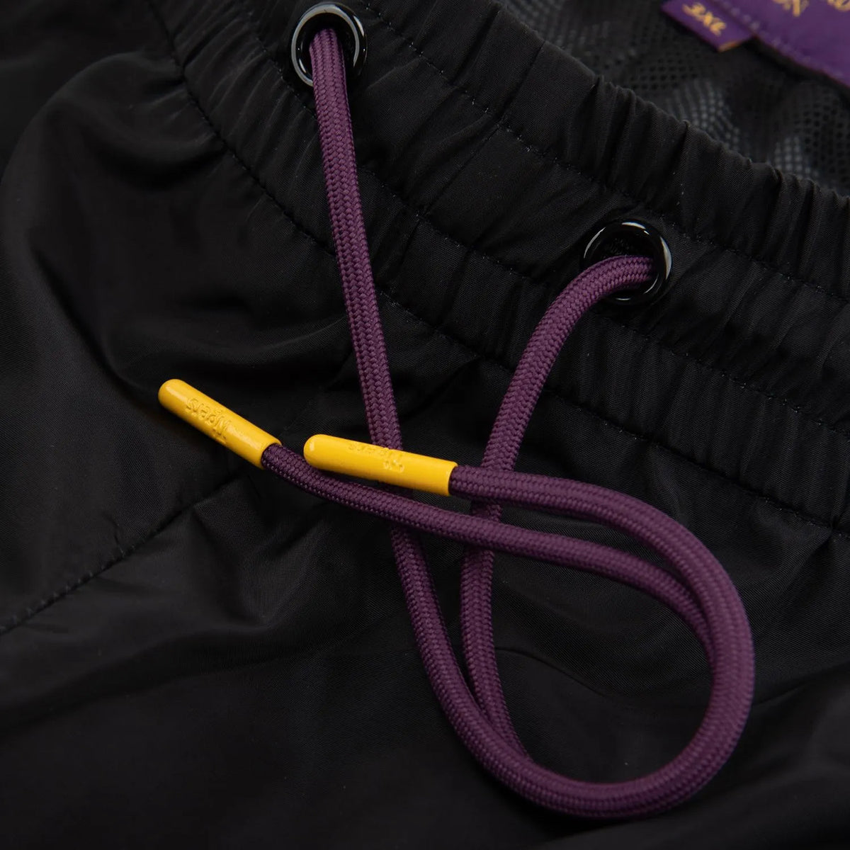 BLACK NYLON BC SIDE CREST/TIGER SHORTS