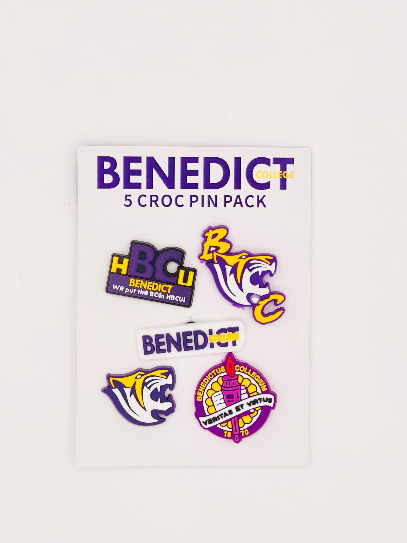 BENEDICT COLLEGE 5 CROC PIN SET