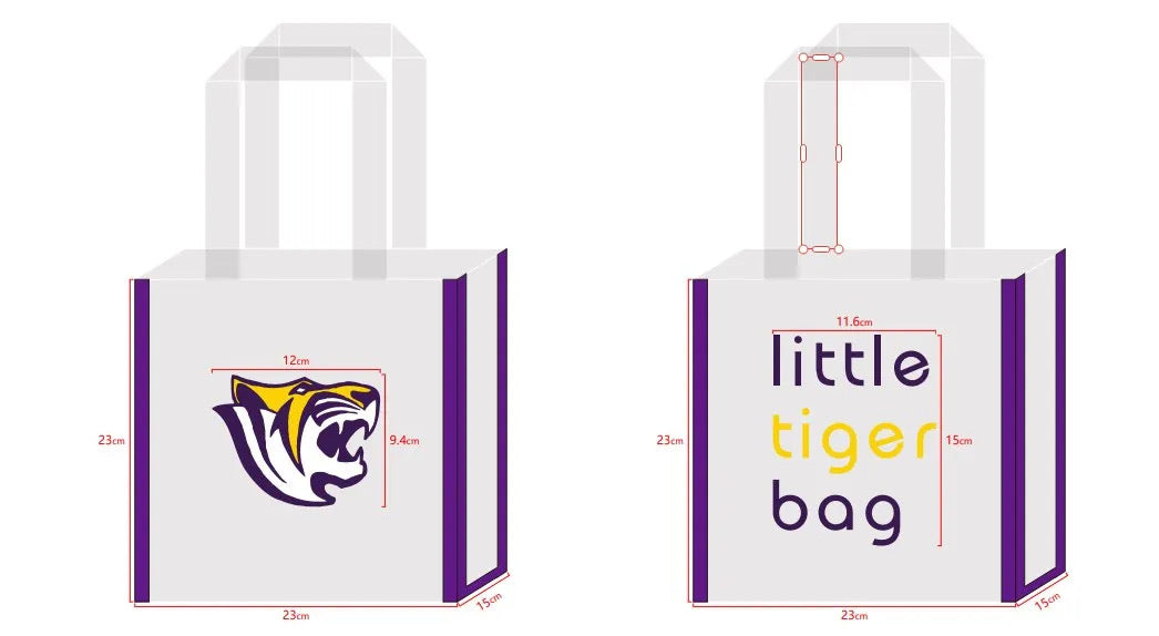 LITTLE TIGER TOTE - BENEDICT COLLEGE CLEAR STADIUM TOTE