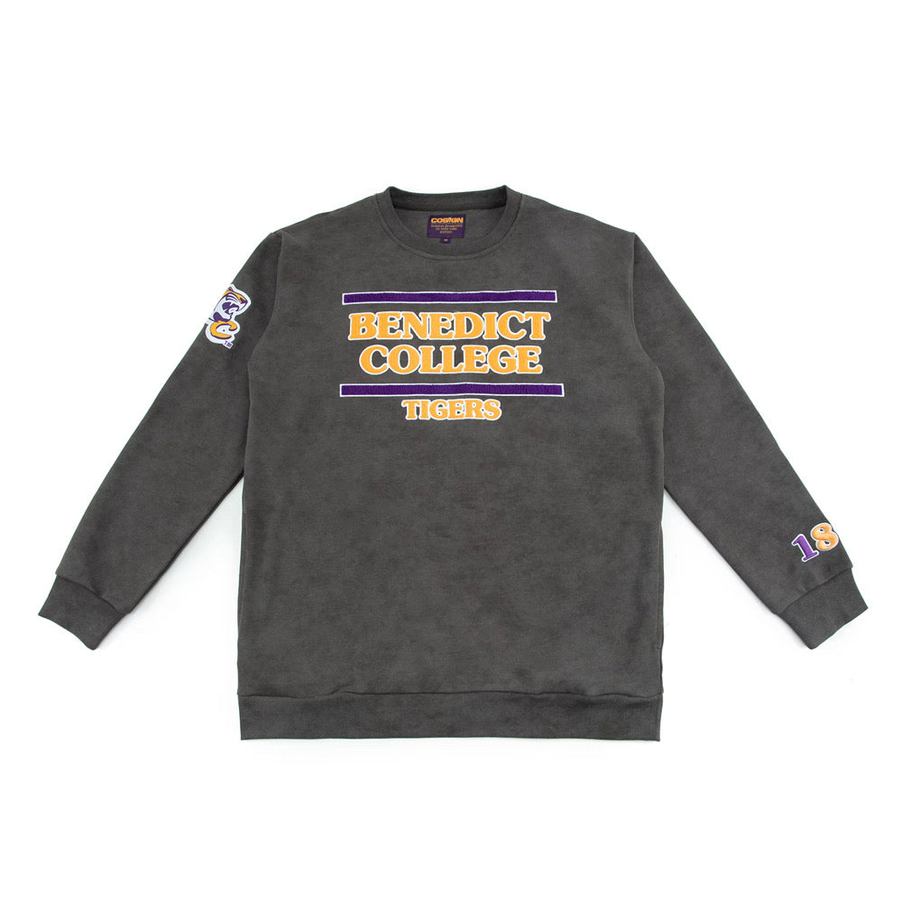 BENEDICT COLLEGE WASHED GREY CREWNECK OVERSIZED F/W 25 - COSIGN1975