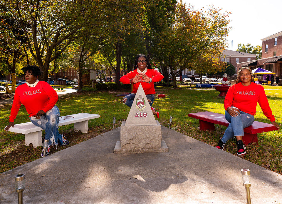 RED/WHITE AND BLACK CREWNECK