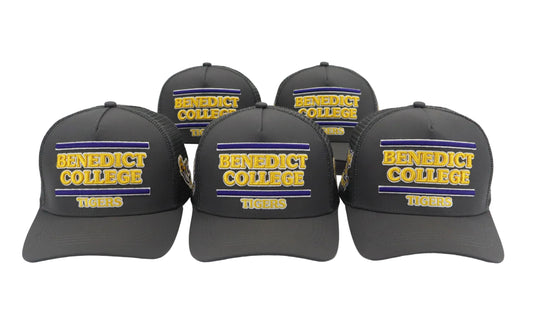 Benedict College Grey Trucker Hat (Hat Only) FWF SS26 - Group Of Five, Front View - COSIGN1975