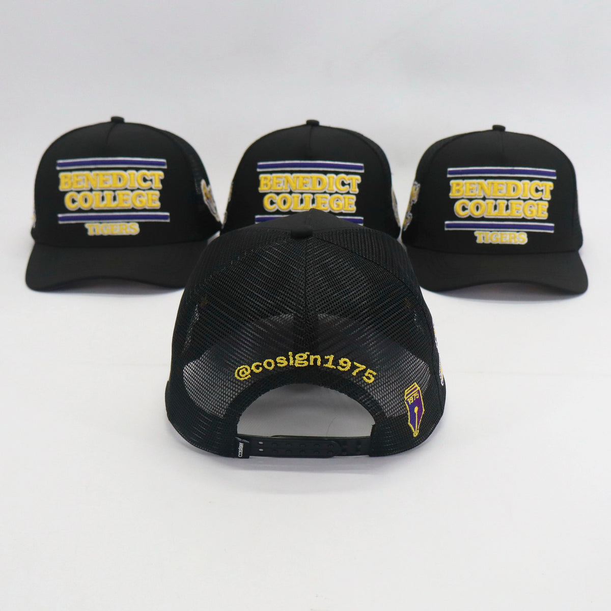 BENEDICT COLLEGE BLACK TRUCKER HAT (HAT ONLY) FWF SS26 - COSIGN1975