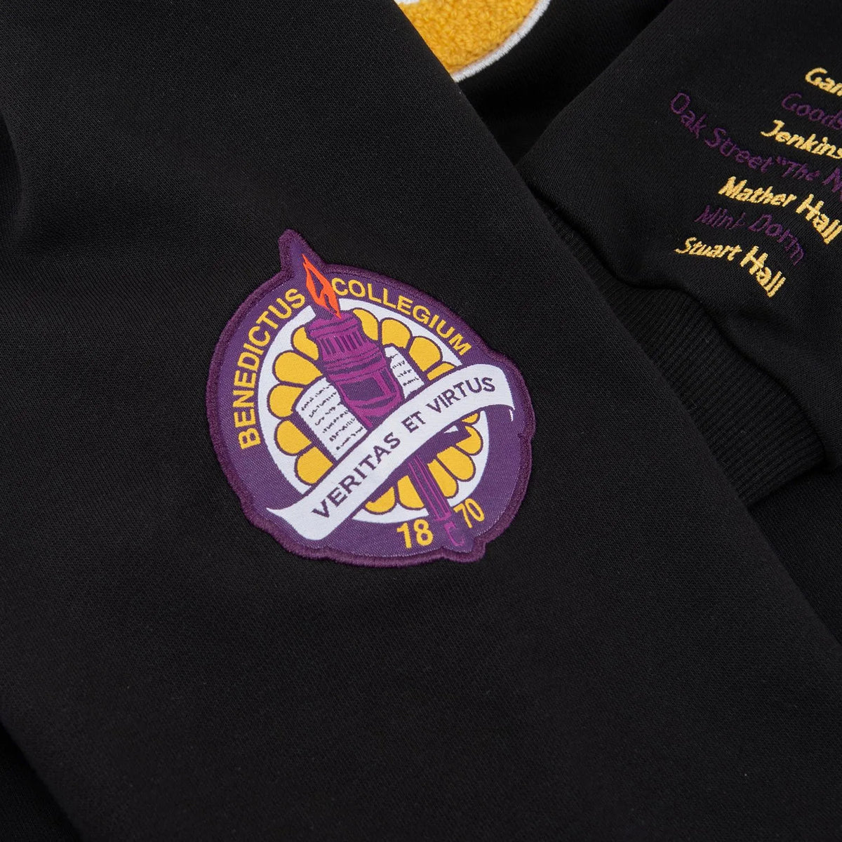 BENEDICT COLLEGE 1870 BLACK CHENILLE HOODIE