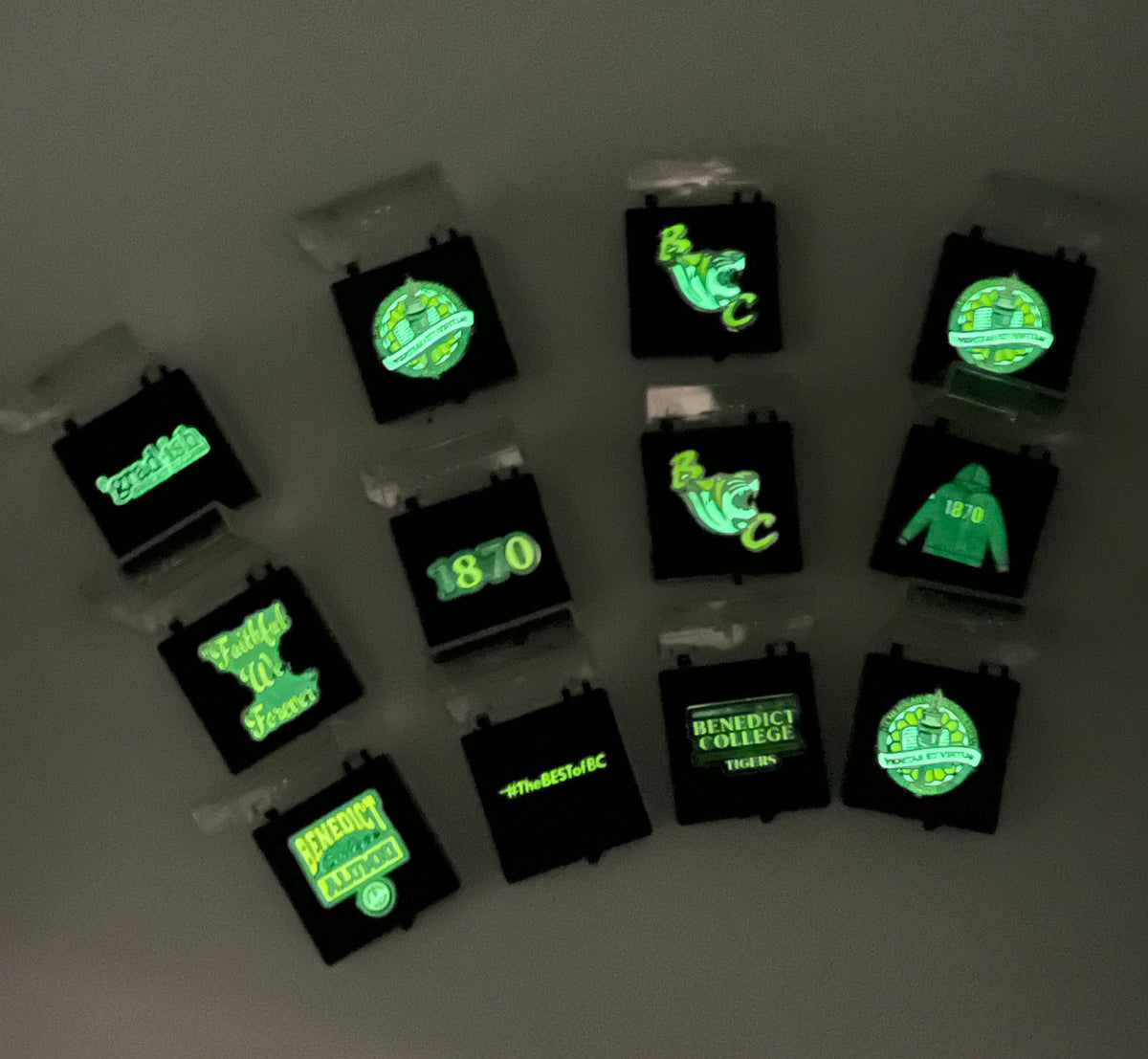 BENEDICT COLLEGE LAPEL PIN ( BC TIGER LOGO) NIGHT GLOW - COSIGN1975