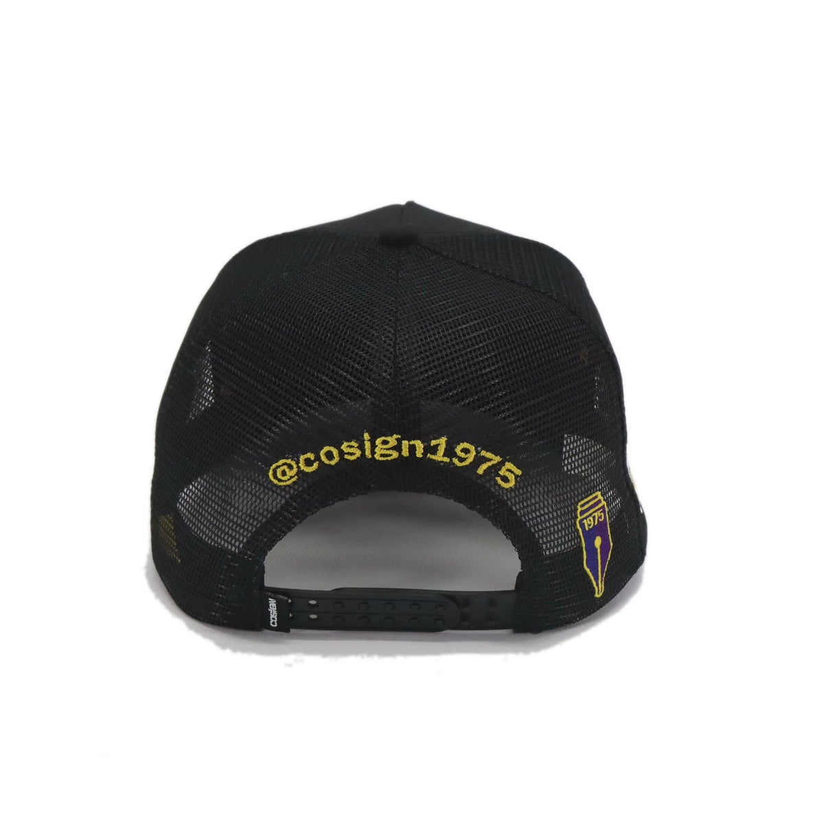 Benedict College Black Trucker Hat (Collector's Box Set) FWF SS26 - Back Mesh View - COSIGN1975
