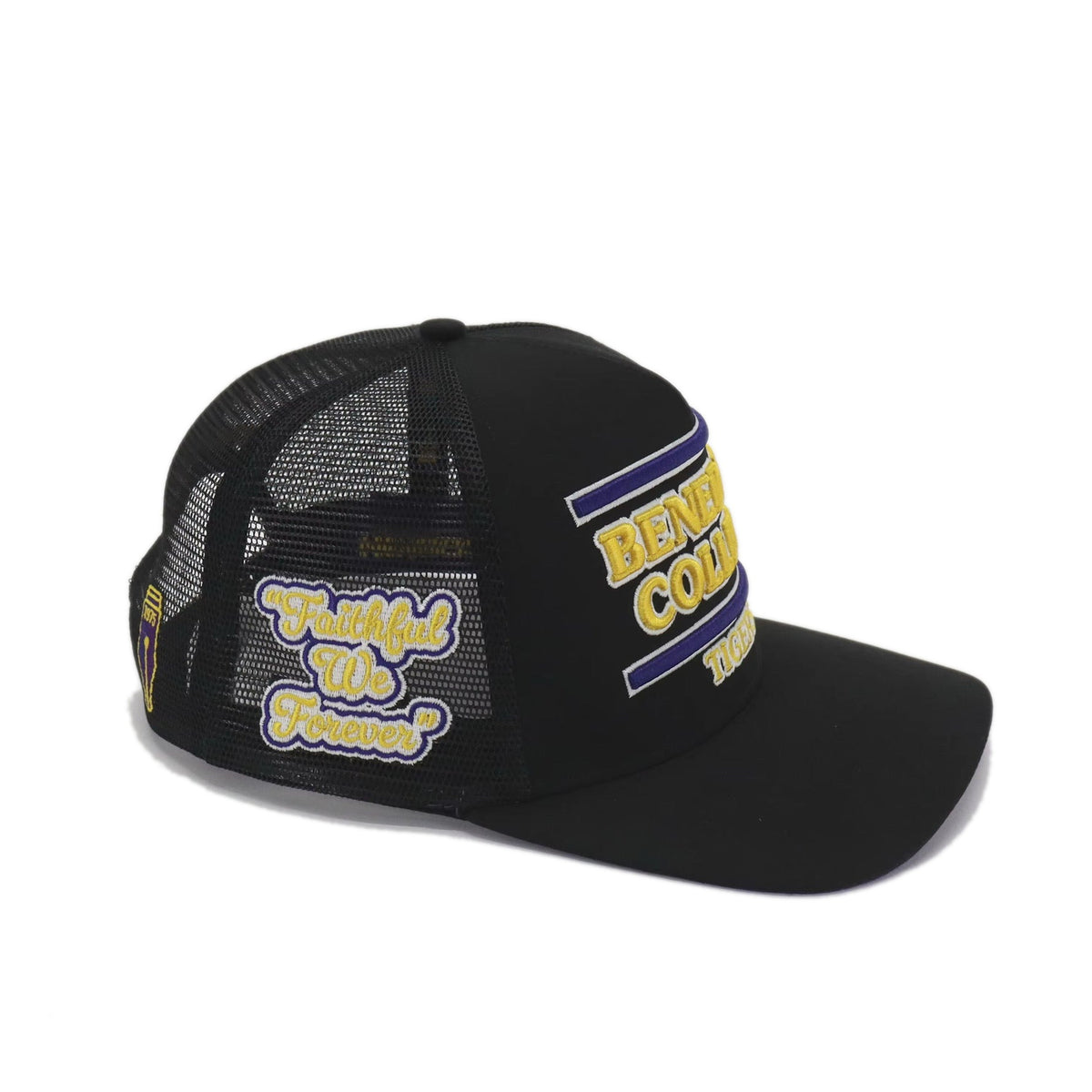 Benedict College Black Trucker Hat (Collector's Box Set) FWF SS26 - Three-Quarter Side View - COSIGN1975