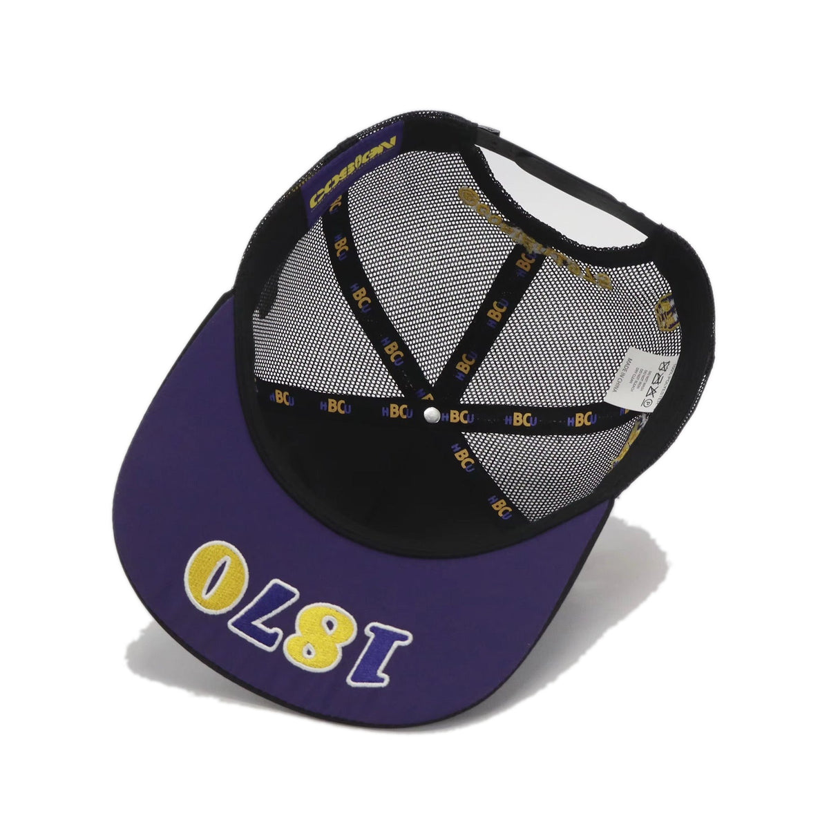 Benedict College Black Trucker Hat (Collector's Box Set) FWF SS26 - Underside Brim View - COSIGN1975