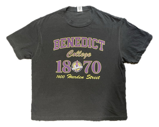 Grey Retro 1870 Benedict College Tee — COSIGN1975