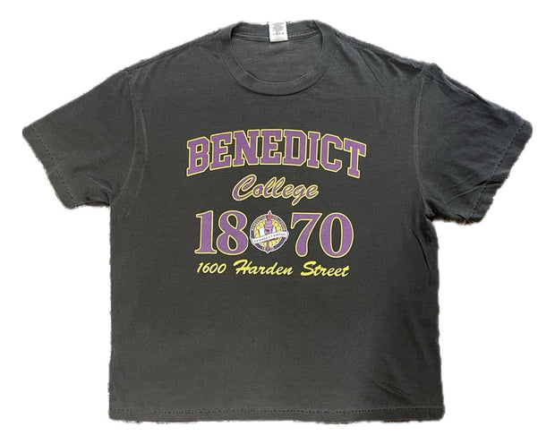 Grey Retro 1870 Benedict College Tee — COSIGN1975