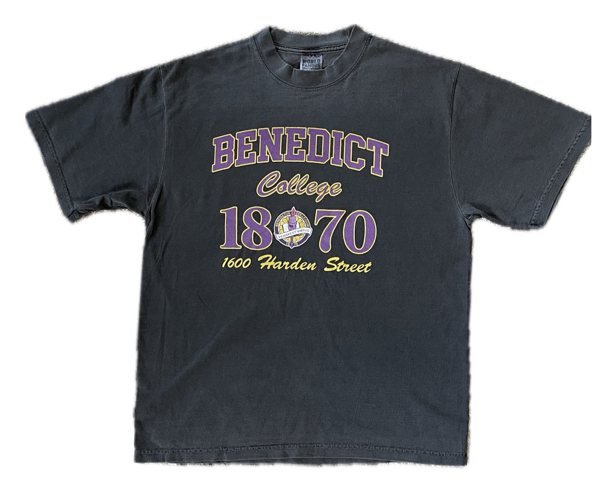 Heavy Grey 1870 Benedict College Tee — COSIGN1975