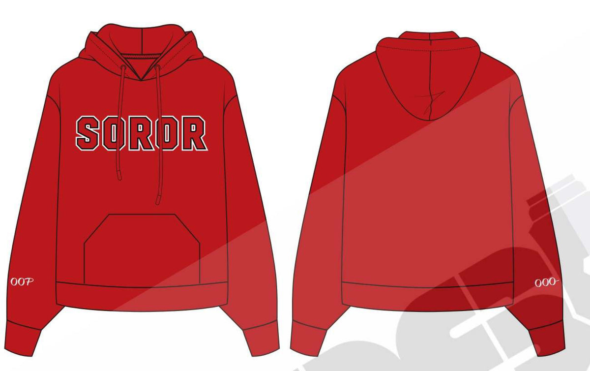 RED/WHITE AND BLACK HOODIE