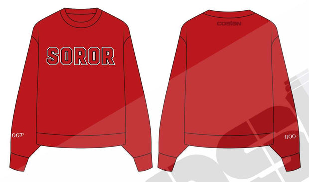 RED/WHITE AND BLACK CREWNECK